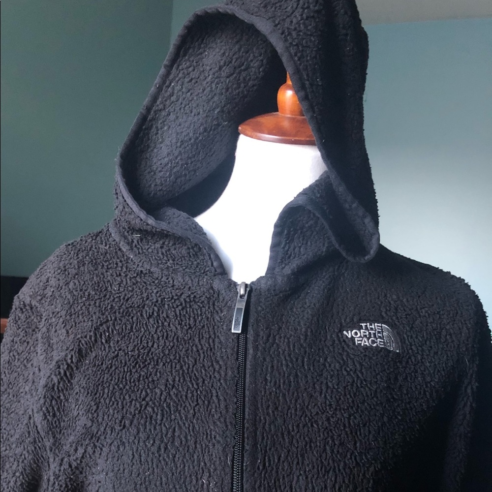 Fuzzy North Face zip